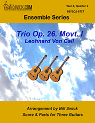 Bill Swick's Year 2, Quarter 1 - Intermediate Ensembles for Three Guitars Guitar and Fretted sheet music cover Thumbnail